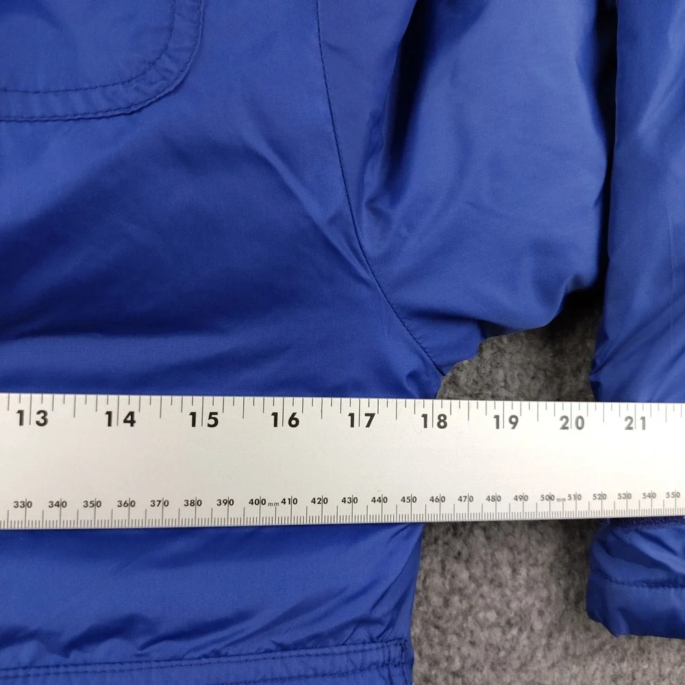 Ralph Lauren Puffer Jacket Boys Medium Blue Hooded Toggle Down Feather Fill EUC